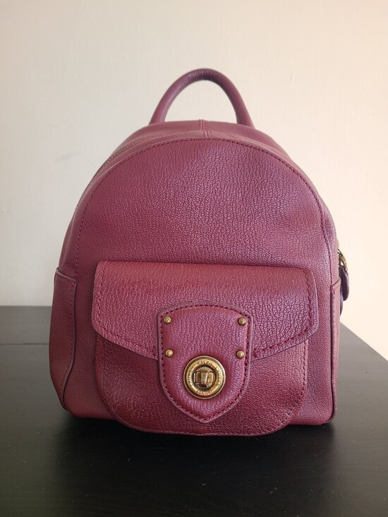 Lauren Ralph Lauren Millbrook Women\'s Leather Backpack Burgundy